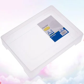 Коробка для файлов формата А4 Прозрачная Пластиковая коробка для файлов Папка Для документов Органайзер для документов Папка для бумажных файлов Папка для бумаг