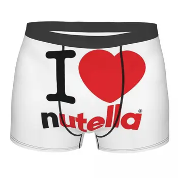 Новинка, шорты Boxer I Love Nutella, трусики, трусы Nutella, мужское нижнее белье, дышащие трусы для мужчин, размер