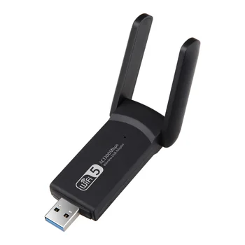 USB 3,0 1300 М Wifi Адаптер Двухдиапазонный 5G 2,4 G 802.11AC Wifi Ключ Сетевая Карта Gigabit Ethernet Для Портативных ПК Win10