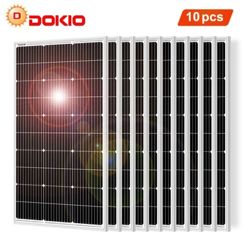 Солнечная панель из монокристаллического закаленного стекла Dokio 1000 Вт 12 В для дома Водонепроницаемая Солнечная панель 18 В Китай
