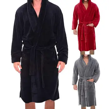 Пижамы Мужские для семьи, привлекательный халат, пижамы, домашняя одежда, Непромокаемая ванна, мужские теплые халаты с капюшоном