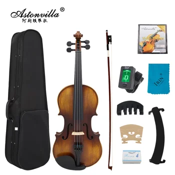 Astonvilla AV-508 4/4 Скрипка, Еловая панель, Набор для скрипки с футляром, аксессуары, профессиональный струнный инструмент, Скрипка для практики