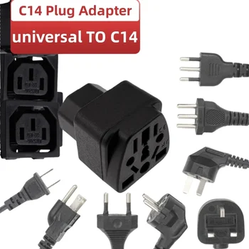 1PCS10A 250V Черный Универсальный Конвертер Адаптера Питания UK AU в IEC 320 PDU UPS C14 Plug