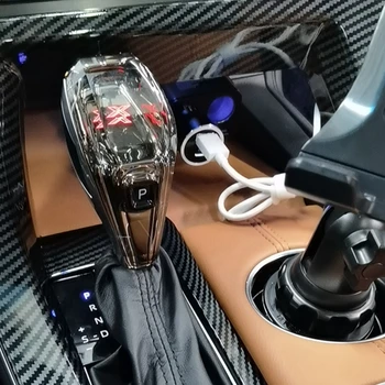 Роскошная светодиодная автоматическая ручка переключения передач с кнопкой разблокировки, ручка переключения передач, ручка переключения рычагов для Toyota Camry, для Kia Hyundai