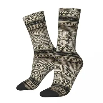 Мужские компрессионные носки С геометрическим рисунком в африканском стиле в стиле ретро харадзюку, хип-хоп, новинка в стиле хип-хоп, бесшовные носки Crew Crazy, подарочная печать