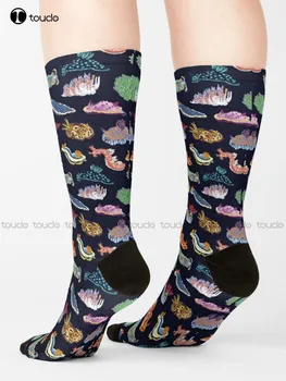 Носки Nudie Cuties, Женские носки для ботинок, Персонализированный подарок с цифровой печатью 360 °, Harajuku, Унисекс, Носки для взрослых, Подростков, Молодежи, Красочные