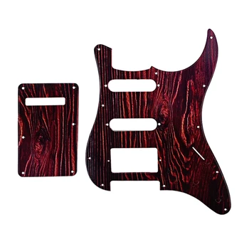 В 2024 году Новая 8-луночная накладка для скретч-пластин для задней панели гитары Pinckguard Set 3Ply Тигрового цвета
