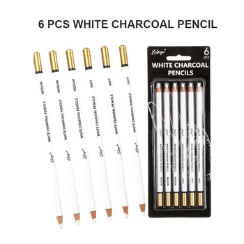 Белые угольные карандаши для эскизов, профессиональные высококачественные Деревянные карандаши для рисования художником, эскизы