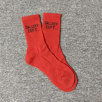 Носки GALLERY DEPT, мужские и женские уличные носки бренда tide в стиле хип-хоп, черно-белые хлопчатобумажные носки simple trend