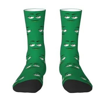 Носки с мультяшным шоколадно-зеленым принтом Candy Faces для женщин и мужчин, эластичные летние осенне-зимние носки для экипажа