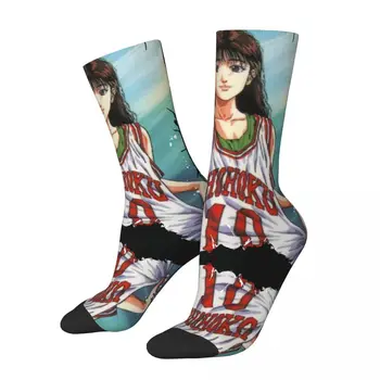 Забавный Сумасшедший компрессионный женский носок для мужчин в стиле хип-хоп Harajuku, Slamdunk, Счастливый бесшовный носок с принтом для мальчиков, Подарок новизны