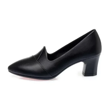 2023 г. Новые женские модные офисные туфли из высококачественной черной искусственной кожи, женские крутые туфли-лодочки на высоком каблуке для вечеринки