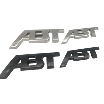 Эмблема с Хромированными/Черными Буквами для Стайлинга Автомобилей ABT На Крыле Боковой Значок Заднего Багажника Наклейка с Логотипом Багажника для VW Audi Q3 Q5 Q7 A3 A4 A5 A6