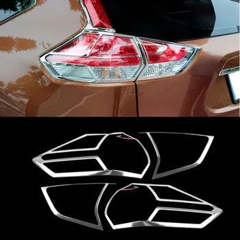 Хромированная накладка крышки фонаря заднего фонаря 4шт для Nissan Rogue X-Trail 2014 2015