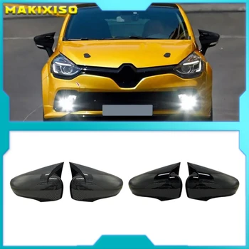 Для Renault Clio 4 MK4, 2 шт., ABS Пластик, крышки для зеркал в виде крыла летучей мыши, крышка корпуса зеркала заднего вида, глянцевый черный Автомобильные аксессуары