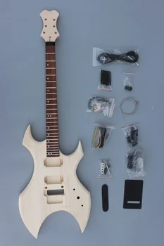 1 комплект гитарного комплекта, гитарный гриф, корпус гитары, Незаконченная Полая электрогитара TZ-47