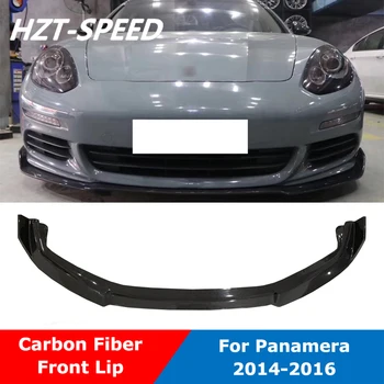 Передняя лопата из углеродного волокна, бампер, спойлер, подбородок для Porsche Panamera 2014-2016