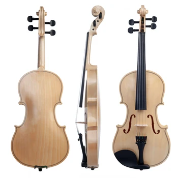 Натуральная отделка, акустическая скрипка 4/4, студенческая скрипка, набор для скрипки из кленового дерева с футляром, смычковый мост, набор струн