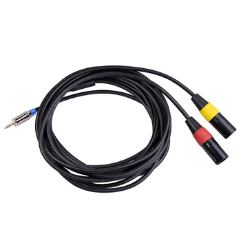 3,5 мм штекер-XLR кабель Двойной XLR штекер аудиокабель 3,5 мм стерео разъем OFC Aux аудиокабель для микшера динамиков Длина 3 метра