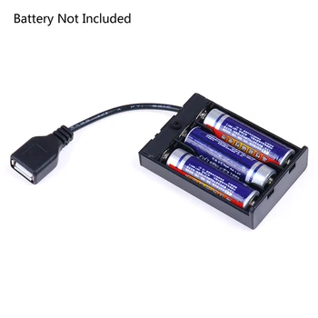 Батарейный блок 3 * AA с USB-портом для строительного блока Комплект светодиодных ламп с выключателем ABS батарейный отсек с крышкой