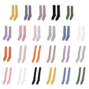 Носки выше колена из кораллового флиса, женские плюшевые носки для домашнего сна, длинные носки до пола