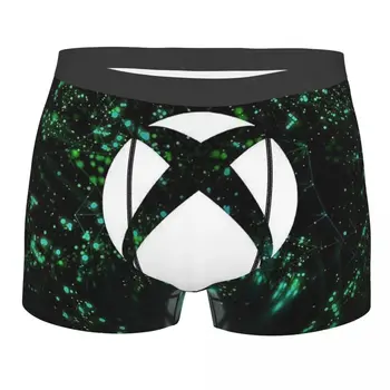 Классические боксерские шорты с логотипом Xboxs для мужчин с 3D-принтом, подарки геймеру, Нижнее белье, трусики, трусы, Эластичные трусы