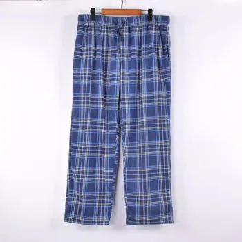 Зимние мужские брюки, теплые двусторонние бархатные клетчатые мужские брюки для сна, брюки с карманами