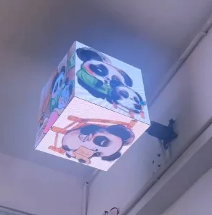 Открытый P3.9 500*500mm 4Faces Боковой Подвесной MDS Полноцветный Креативный Рекламный продукт Video Cube Led Display Outdoor Ariaa